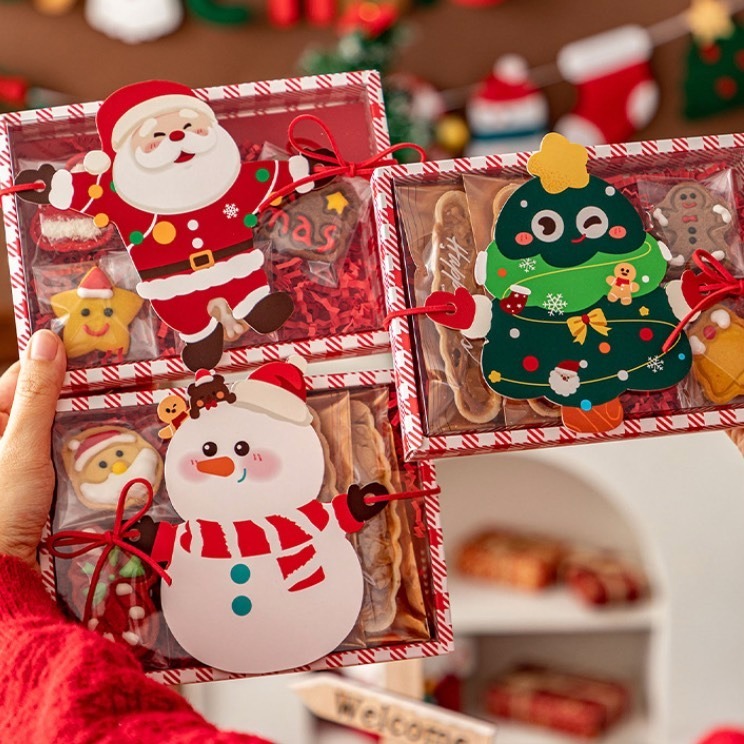 ◎3枚混裝◎聖誕節大尺寸抱抱卡片/糖霜餅乾包裝紙/雪人聖誕樹烘焙紐約軟餅乾點心零食裝飾卡/聖誕節裝飾紙卡片-細節圖4