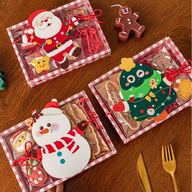 ◎3枚混裝◎聖誕節大尺寸抱抱卡片/糖霜餅乾包裝紙/雪人聖誕樹烘焙紐約軟餅乾點心零食裝飾卡/聖誕節裝飾紙卡片-細節圖5