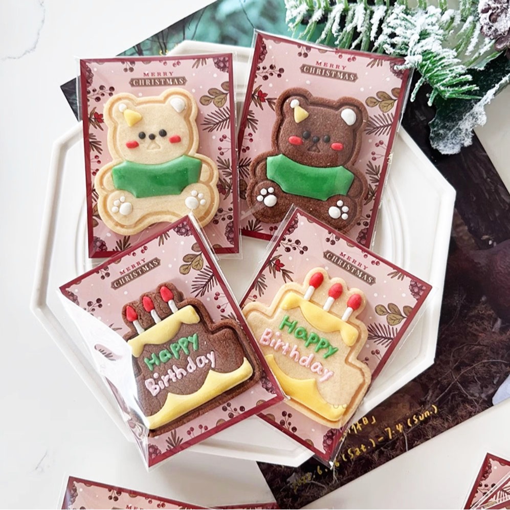 ◎30張◎7.5x9.8cm聖誕節曲奇墊卡/聖誕快樂賀卡/餅乾裝飾卡片/烘焙用包裝英文卡紙-細節圖4