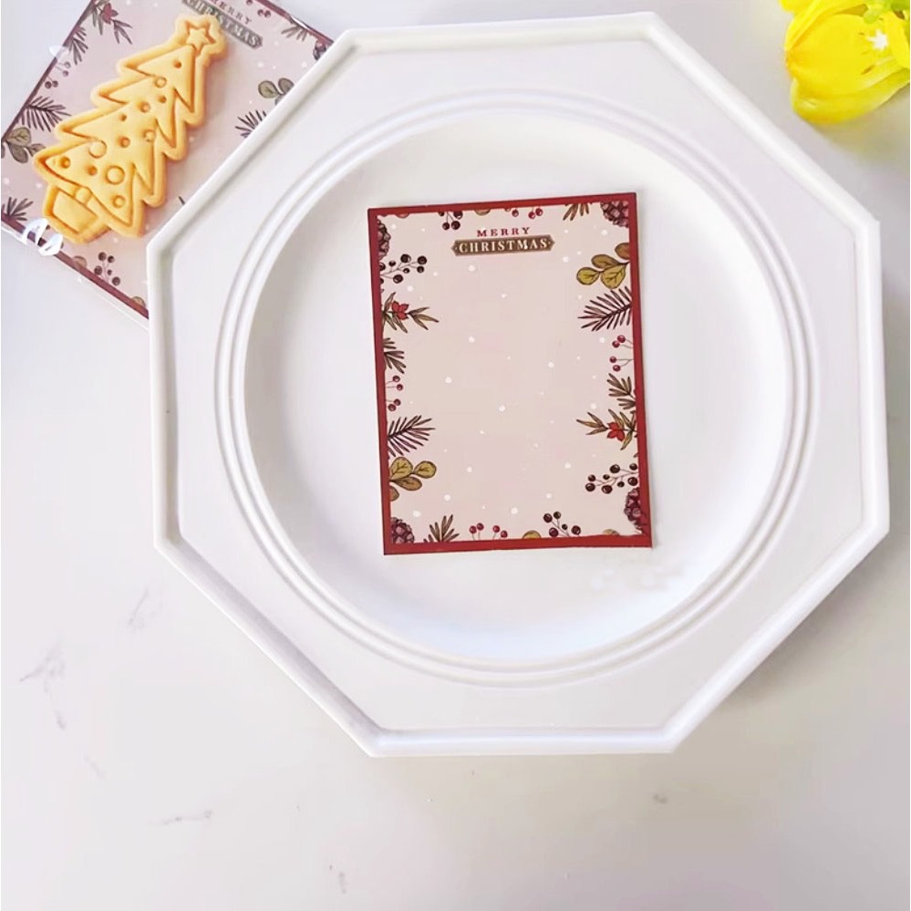 ◎30張◎7.5x9.8cm聖誕節曲奇墊卡/聖誕快樂賀卡/餅乾裝飾卡片/烘焙用包裝英文卡紙-細節圖5