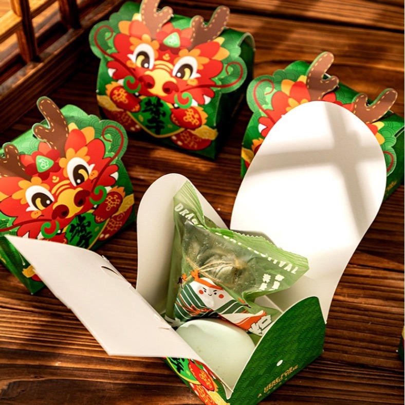 ◎5入◎端午節粽子小禮盒/端午禮盒包裝盒/團購禮品袋小提盒/烘焙禮盒牛軋糖曲奇餅乾盒子/點心雪花酥糖果中式手提包裝盒-細節圖4