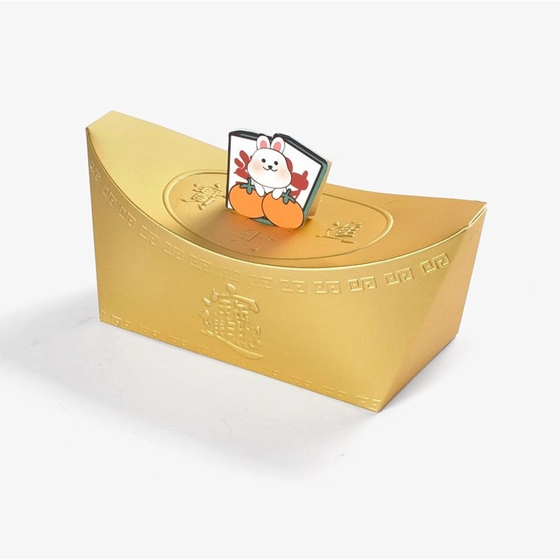 ◎5入◎一錠發財禮盒包裝提袋/可立式餅乾糖果禮品袋/蘋果牛軋糖糖果蛋糕包裝紙袋-規格圖9