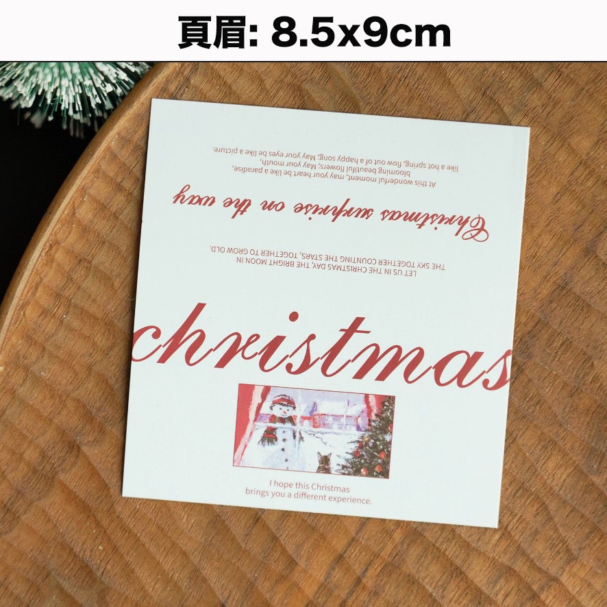 ◎30張入◎聖誕節油畫派對餅乾頁眉卡頭/聖誕英文裝飾卡頭/聖誕節烘焙包裝卡頭/牛軋糖雪花酥曲奇餅乾透明卡紙袋裝飾-細節圖8