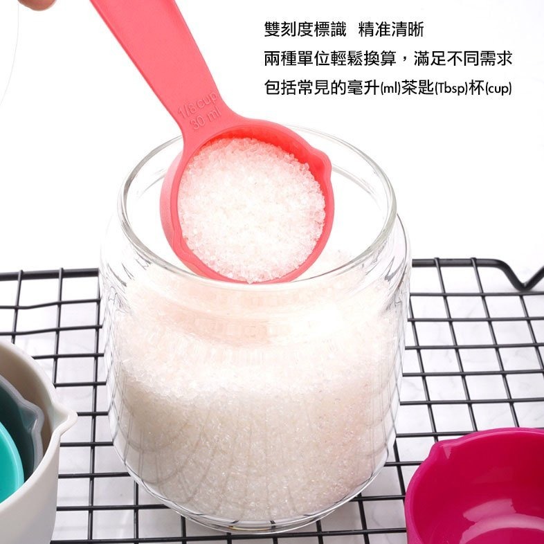 ▪5件組▪多功能帶刻度量勺/量匙量杯/輕奢彩虹彩色量勺/烘焙工具-細節圖6