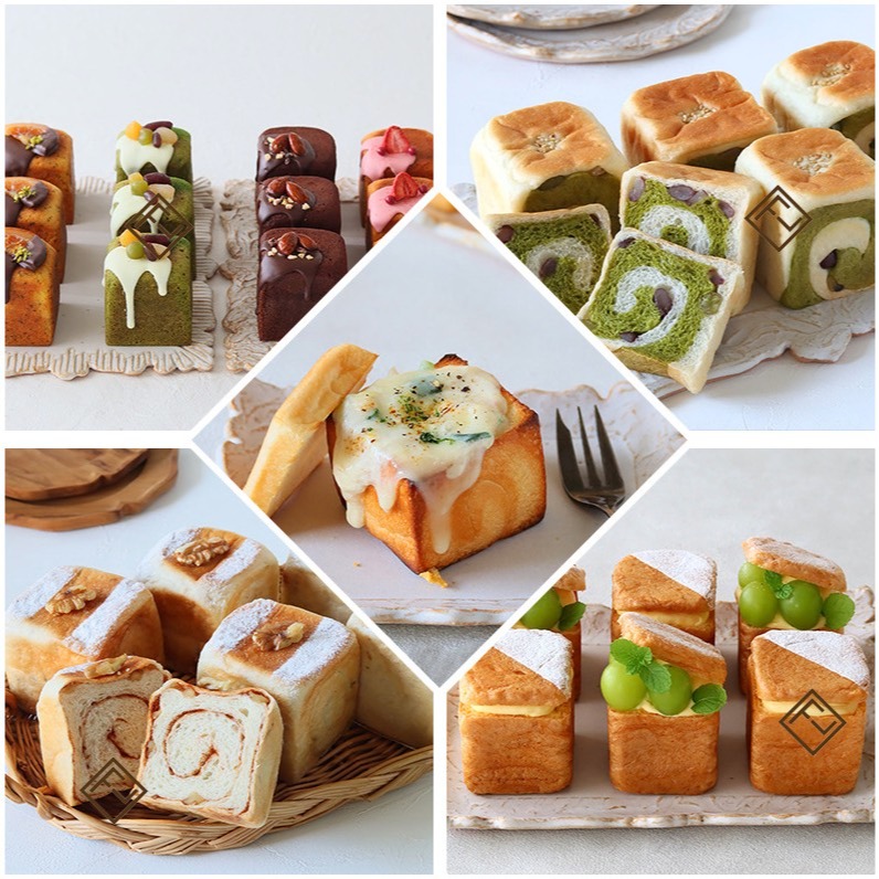 ◎6連◎cotta原創直角方杯帶蓋吐司模具/加厚碳鋼不沾烤箱用/吐司麵包不沾烤盤/瑪德琳烤盤diy費南雪工具-細節圖3