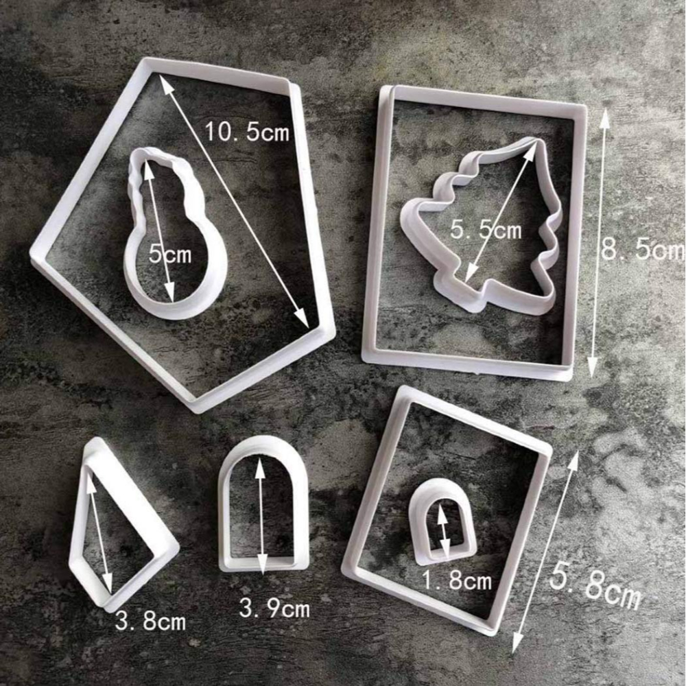 ▪8件組▪聖誕雪人房子餅乾切模/DIY餅乾模/ABS塑料壓花模/翻糖蛋糕裝飾印花模具-細節圖5