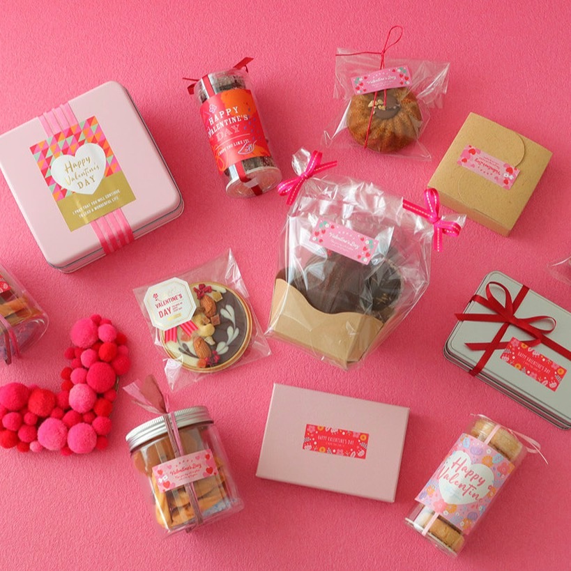 ◎3張/共36枚入◎情人節長方型愛心封口貼紙/紙花甜點餅乾袋裝飾貼/烘焙包裝盒封口貼/情人節禮盒長方型禮物貼紙-細節圖3