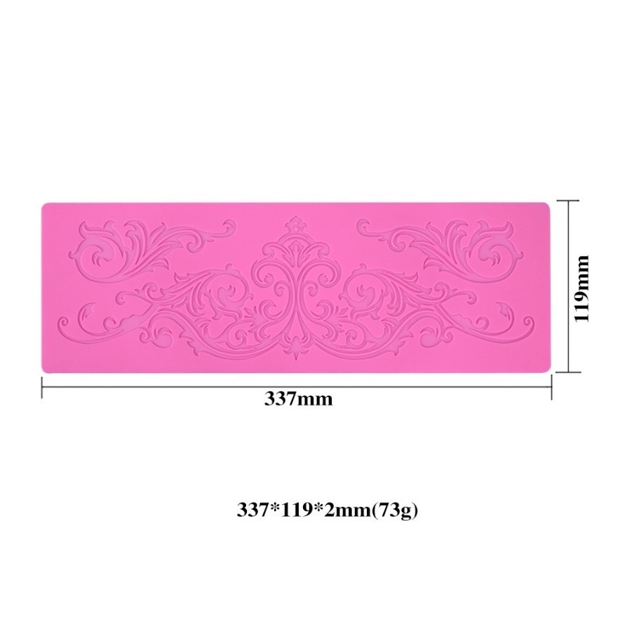 復古蕾絲花邊翻糖蛋糕圍邊蕾絲墊/聖誕翻糖蛋糕矽膠模/diy巧克力創意裝飾/烘焙模具/烘焙裝飾分子料理印花模-細節圖6