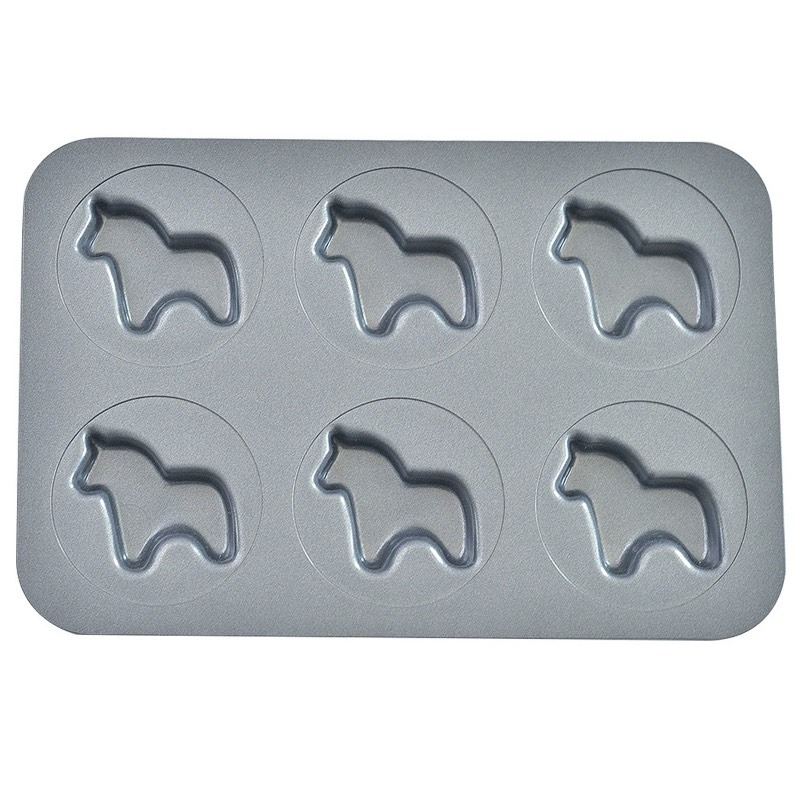 ◎6連◎cotta原創獨角獸0.8mm加厚吐司模具/加厚碳鋼不沾烤箱用/吐司麵包不沾烤盤/瑪德琳烤盤diy費南雪工具-細節圖5