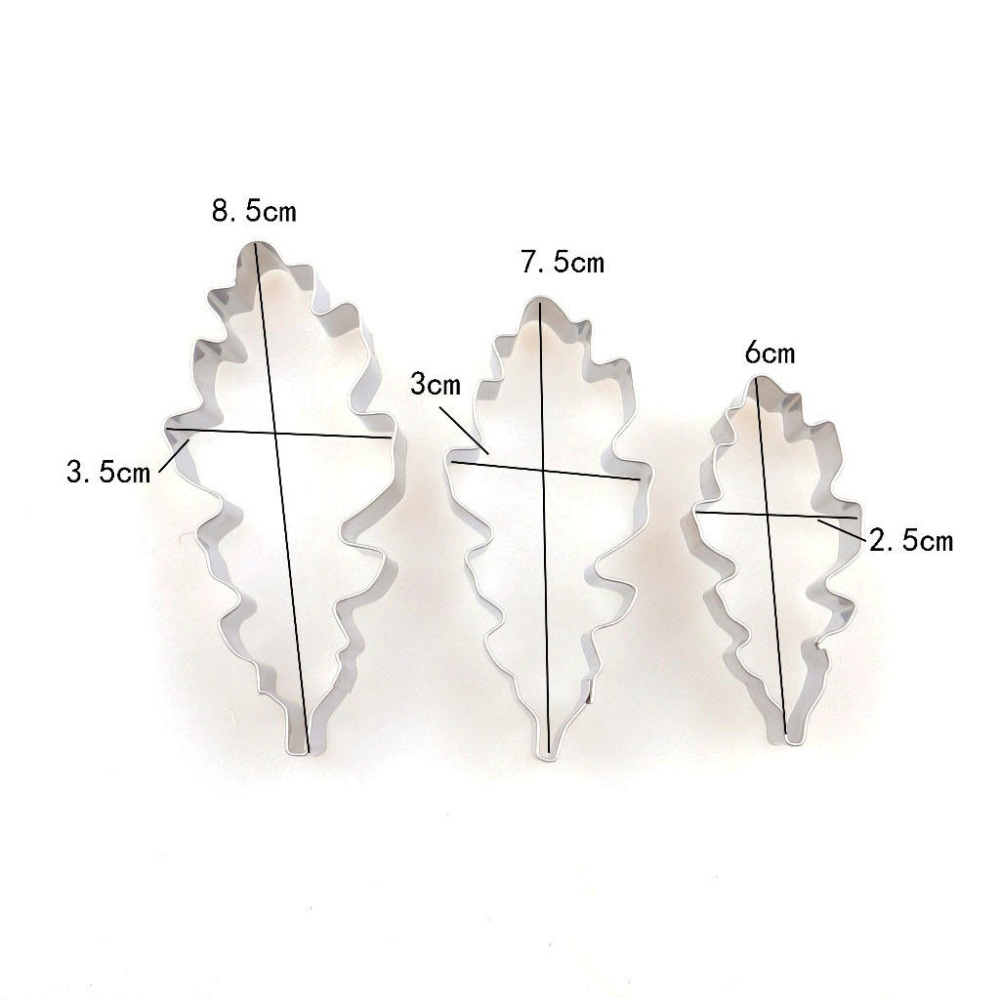 ◎3件組◎銀葉菊造型不銹鋼餅乾切模/水果切模/水滴翻糖模/烘焙模具/英式糖花DIY餅乾模/饅頭黏土模-細節圖3