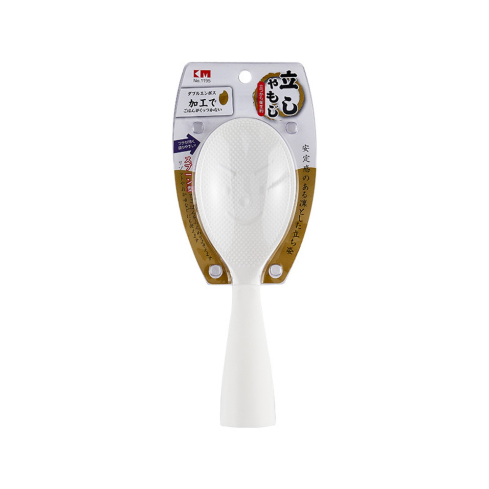日本KM家用自立式不沾盛飯匙/笑臉米飯湯匙/塑膠電鍋鏟/電鍋飯勺-細節圖7