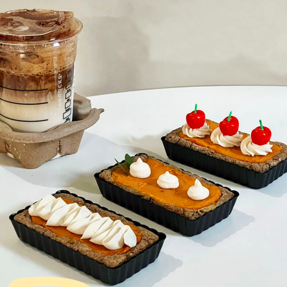 韓國方形迷你奶油派/混油酥皮長方形烘焙蛋糕模具/不沾水果塔盤蛋塔-細節圖3