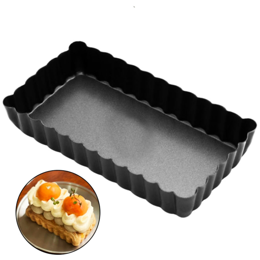 韓國方形迷你奶油派/混油酥皮長方形烘焙蛋糕模具/不沾水果塔盤蛋塔-細節圖8