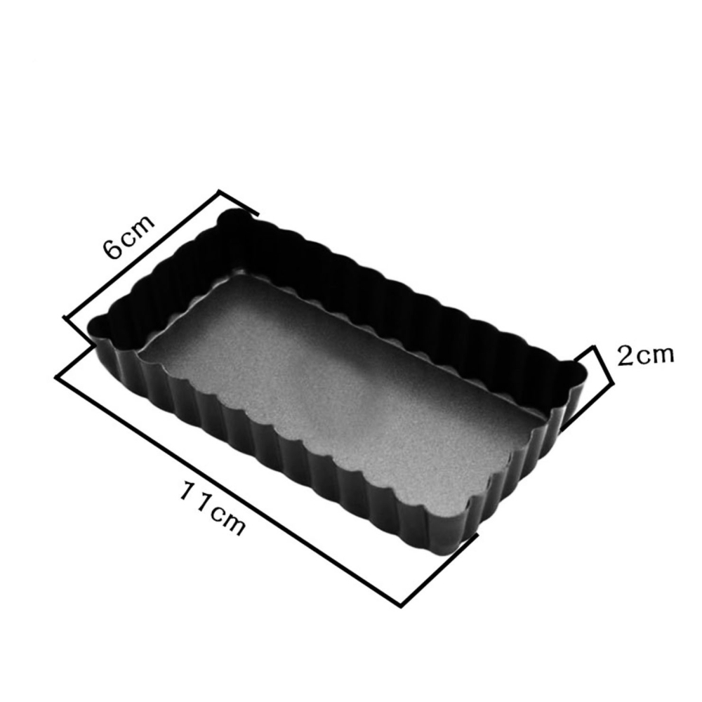 韓國方形迷你奶油派/混油酥皮長方形烘焙蛋糕模具/不沾水果塔盤蛋塔-細節圖9