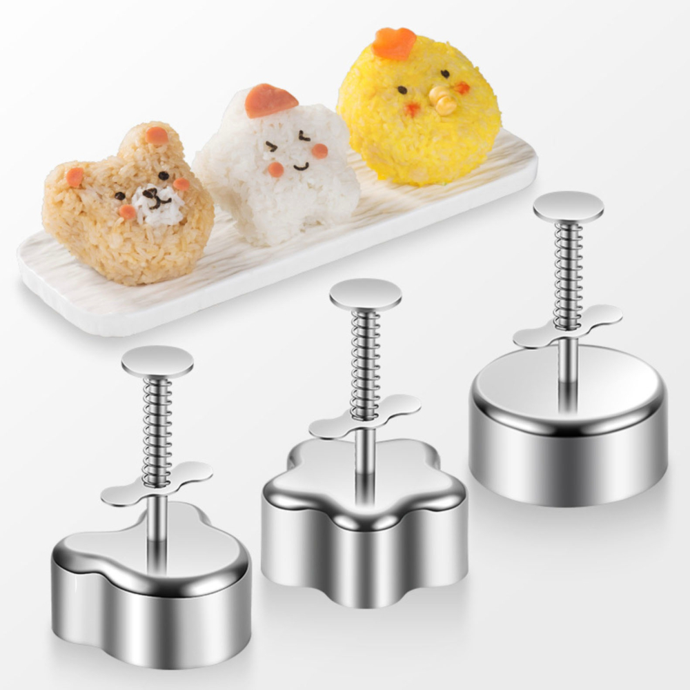 304不鏽鋼長方型小熊頭型飯糰模具/日式三角飯糰壽司模具/DIY紫菜包飯壽司工具-細節圖3