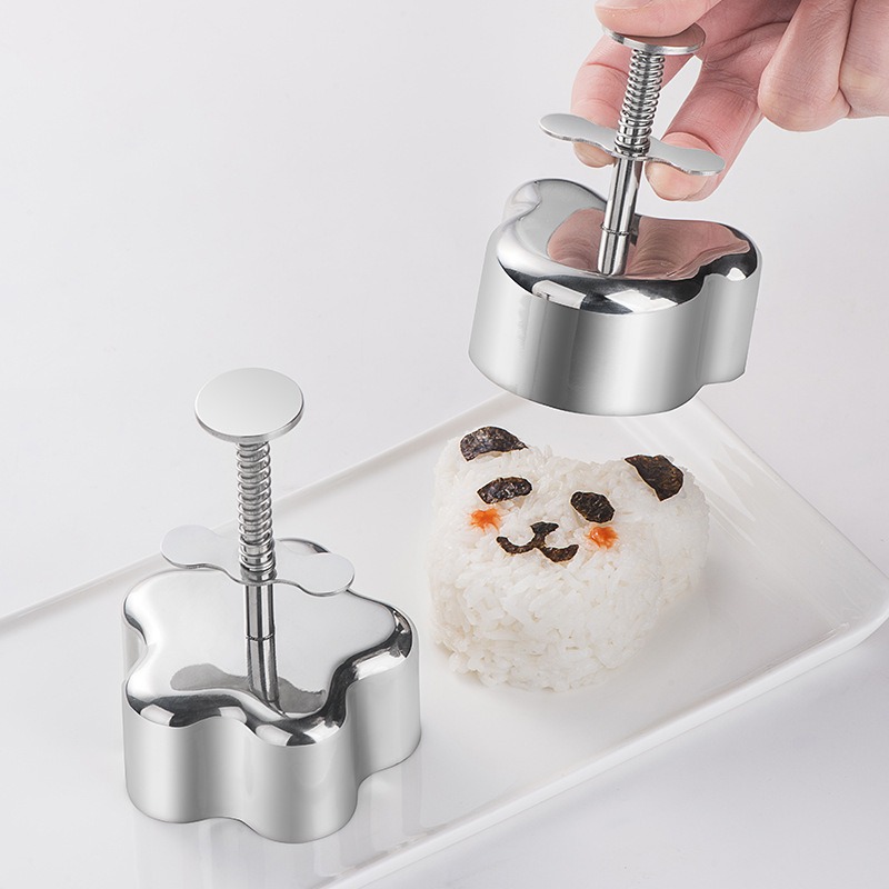 304不鏽鋼長方型小熊頭型飯糰模具/日式三角飯糰壽司模具/DIY紫菜包飯壽司工具-細節圖5