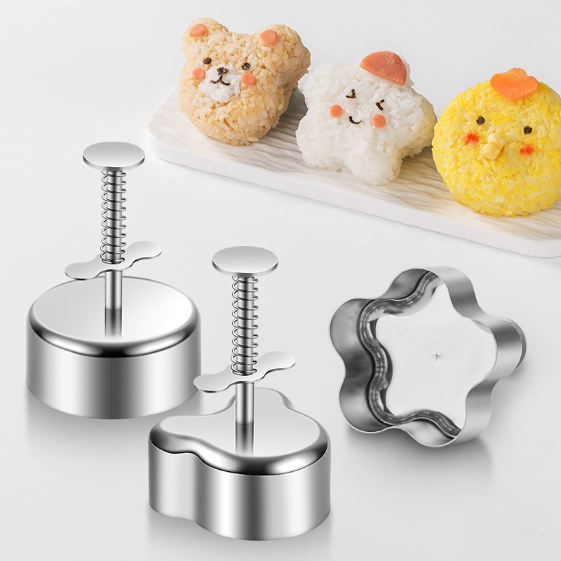 304不鏽鋼長方型小熊頭型飯糰模具/日式三角飯糰壽司模具/DIY紫菜包飯壽司工具-細節圖10