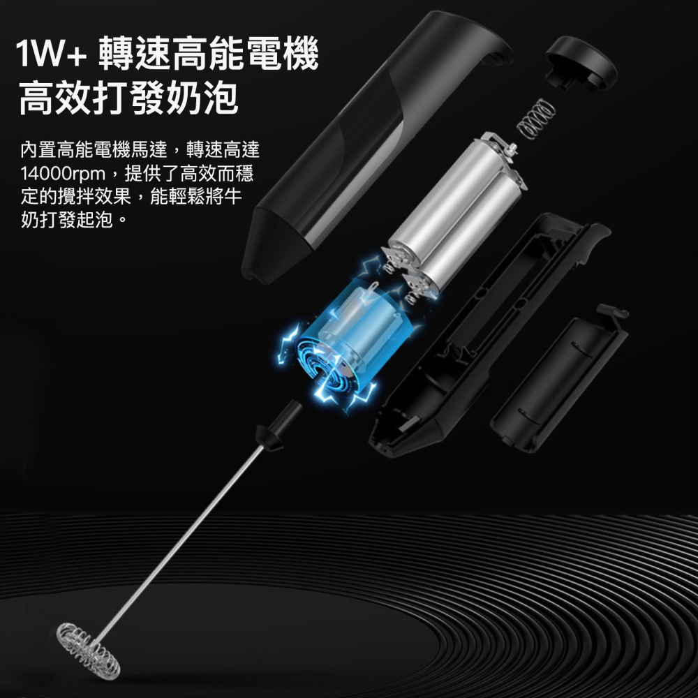 不鏽鋼無線電動奶泡器/打乳器/攪拌器/咖啡打泡器/打蛋器/奶油蛋糕打發-細節圖5
