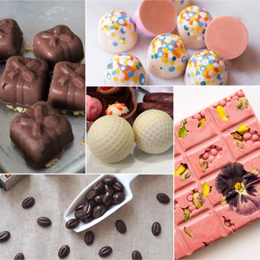 ◎多款可選◎加厚巧克力模具/月亮格紋圓形愛心糖果模/元寶巧克力pe硬質透明模具/環保塑料硬模/手工巧克力模具-細節圖2