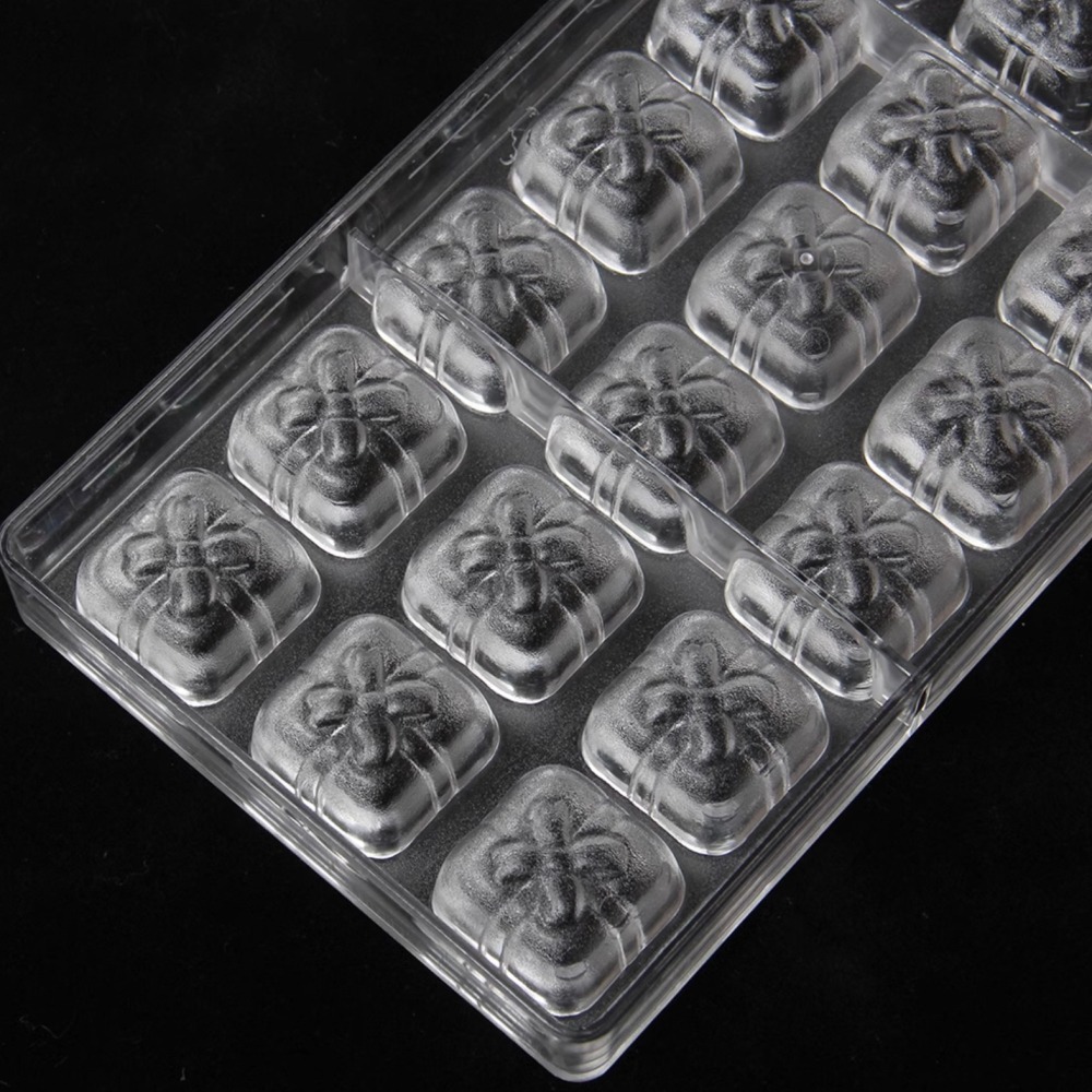 ◎多款可選◎加厚巧克力模具/月亮格紋圓形愛心糖果模/元寶巧克力pe硬質透明模具/環保塑料硬模/手工巧克力模具-細節圖3