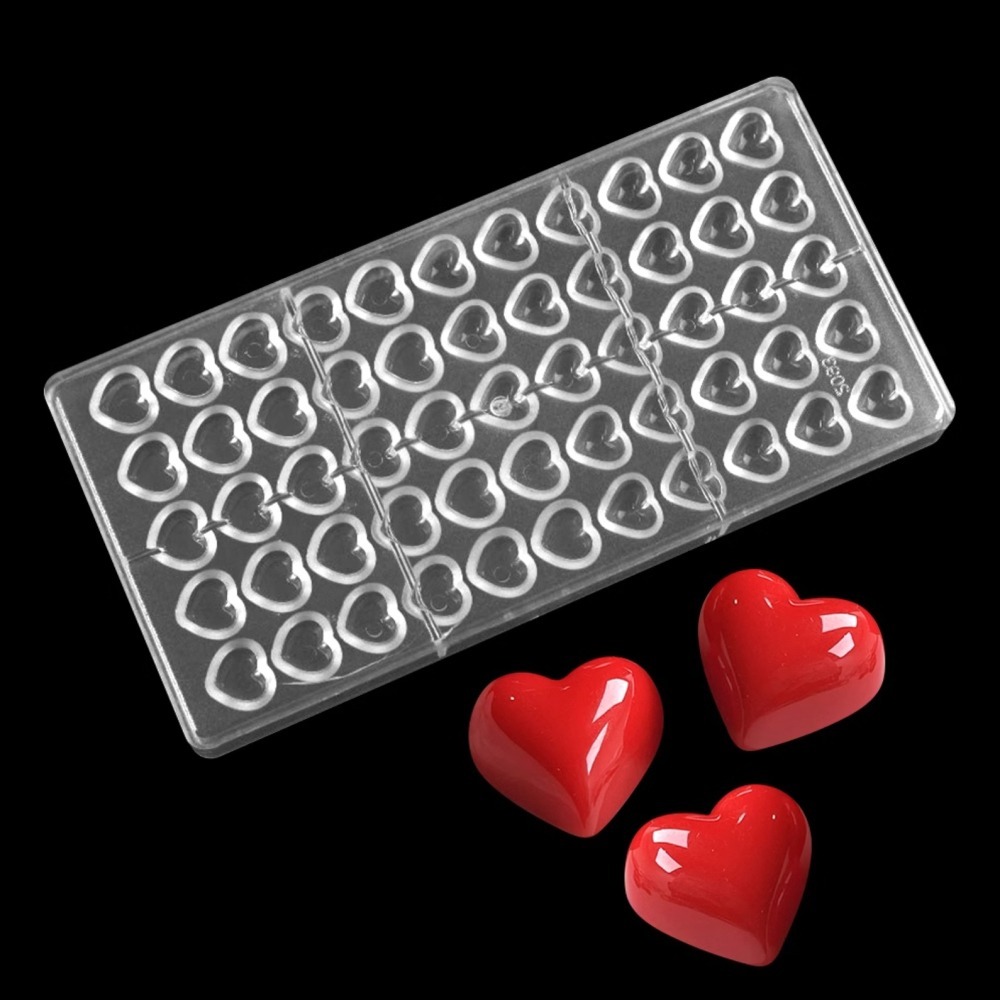 ◎多款可選◎加厚巧克力模具/月亮格紋圓形愛心糖果模/元寶巧克力pe硬質透明模具/環保塑料硬模/手工巧克力模具-細節圖4