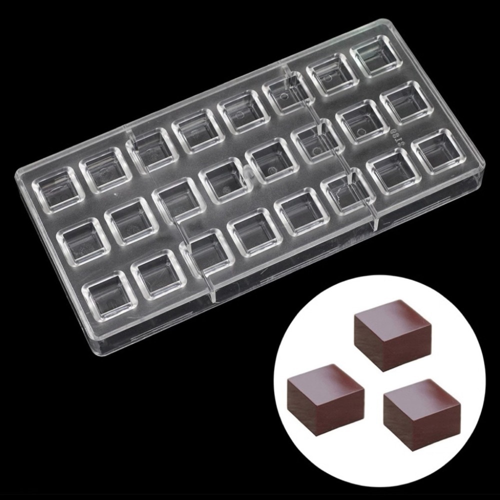 ◎多款可選◎加厚巧克力模具/月亮格紋圓形愛心糖果模/元寶巧克力pe硬質透明模具/環保塑料硬模/手工巧克力模具-細節圖5