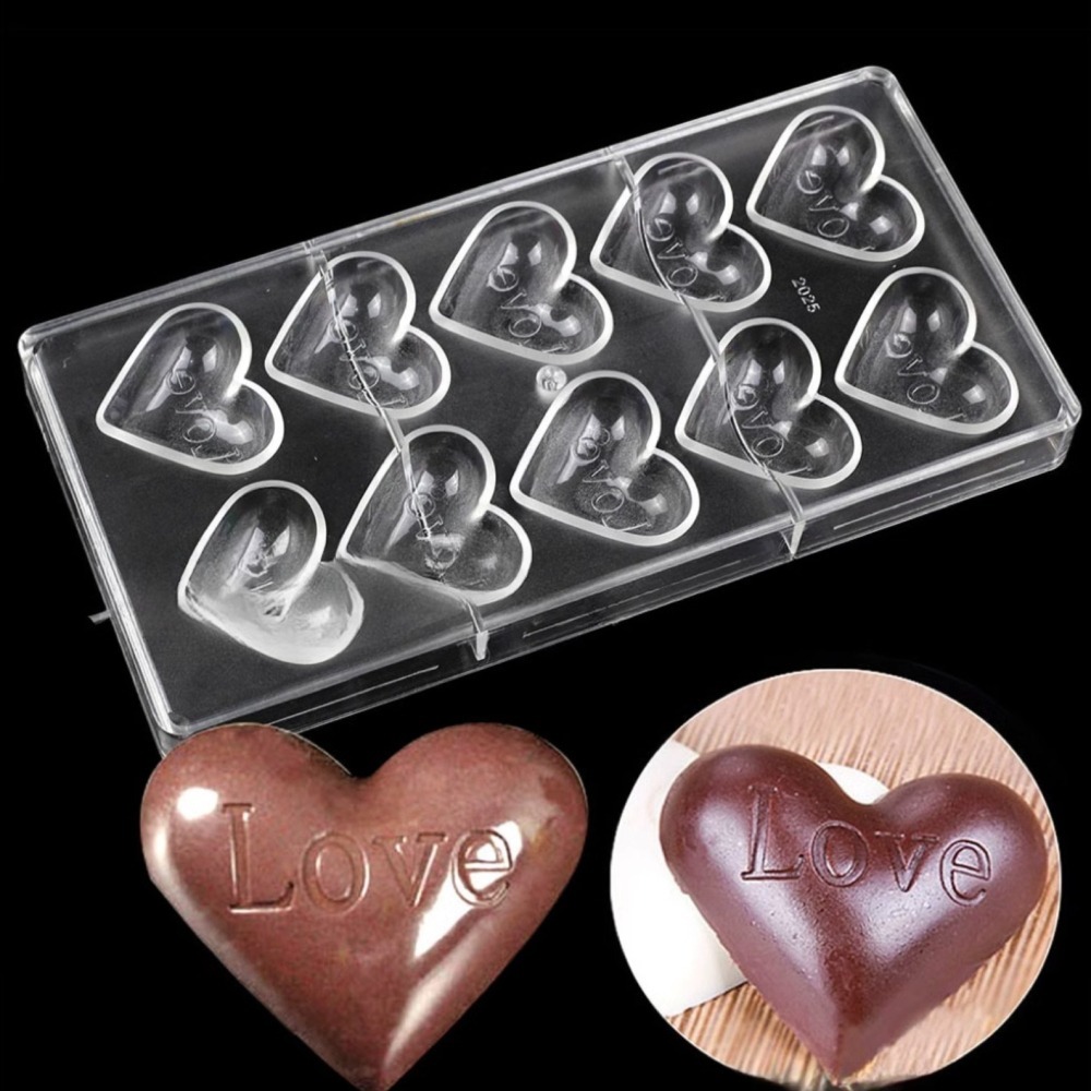 ◎多款可選◎加厚巧克力模具/月亮格紋圓形愛心糖果模/元寶巧克力pe硬質透明模具/環保塑料硬模/手工巧克力模具-細節圖6