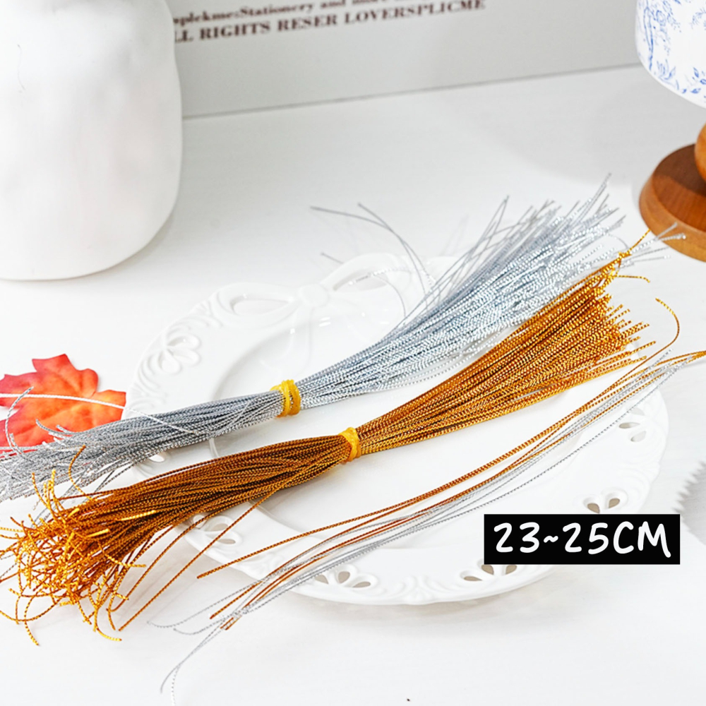 ◎約50根◎25cm無彈力金銀絲吊繩吊線掛牌繩/已裁切包裝袋扎口繩/裝飾品包裝繩/手工掛牌包裝線/diy吊牌繩-細節圖6