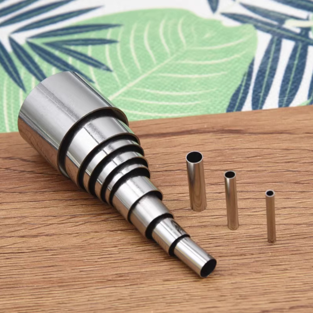 ◎7/12PCS◎不鏽鋼迷你翻糖圓切模/軟陶耳環人偶扣圓模具/空心打孔刀/超輕量黏土陶泥工具陶藝工具-細節圖4