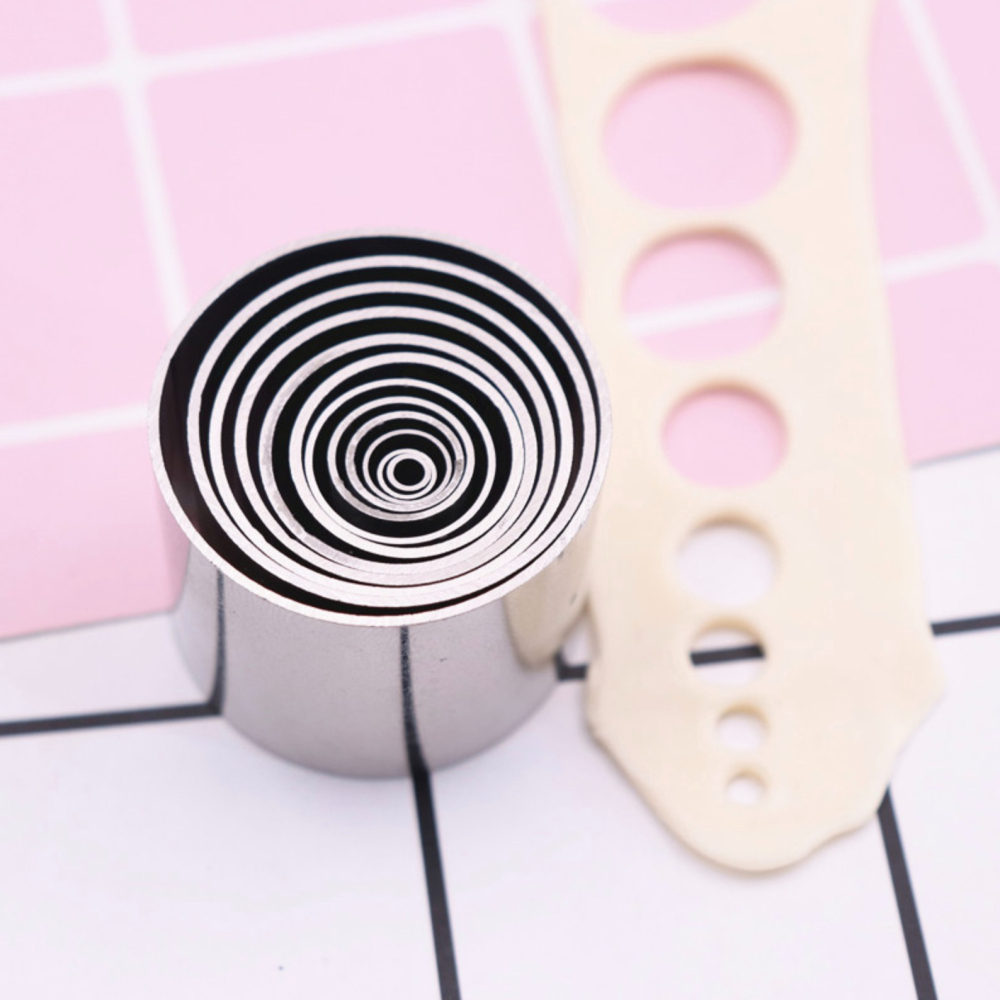 ◎7/12PCS◎不鏽鋼迷你翻糖圓切模/軟陶耳環人偶扣圓模具/空心打孔刀/超輕量黏土陶泥工具陶藝工具-細節圖6