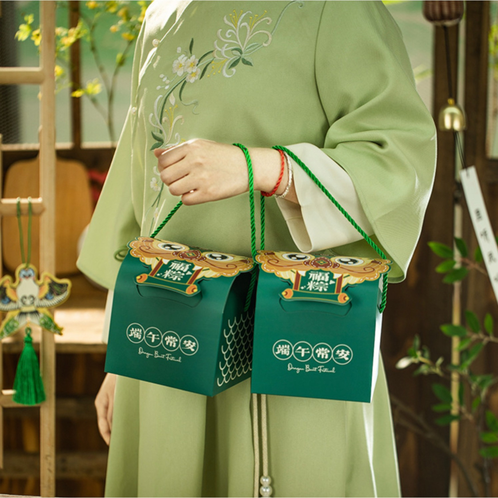 ◎2入◎端午常安獅頭禮盒/端午包裝送禮手提盒/粽子包裝盒/文創伴手禮品盒-細節圖5