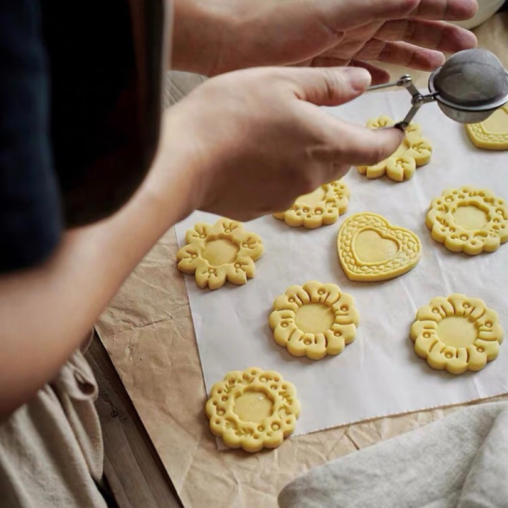 ◎4件組◎Amagour情人節愛與花海櫻花愛心花朵按壓式立體餅乾模具/北歐風餅乾饅頭模具/按壓式切模-細節圖2