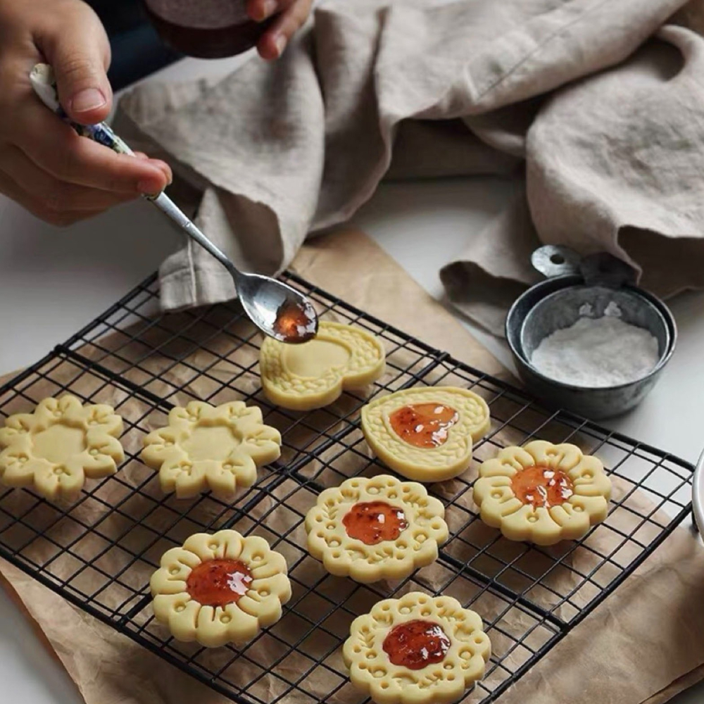 ◎4件組◎Amagour情人節愛與花海櫻花愛心花朵按壓式立體餅乾模具/北歐風餅乾饅頭模具/按壓式切模-細節圖4