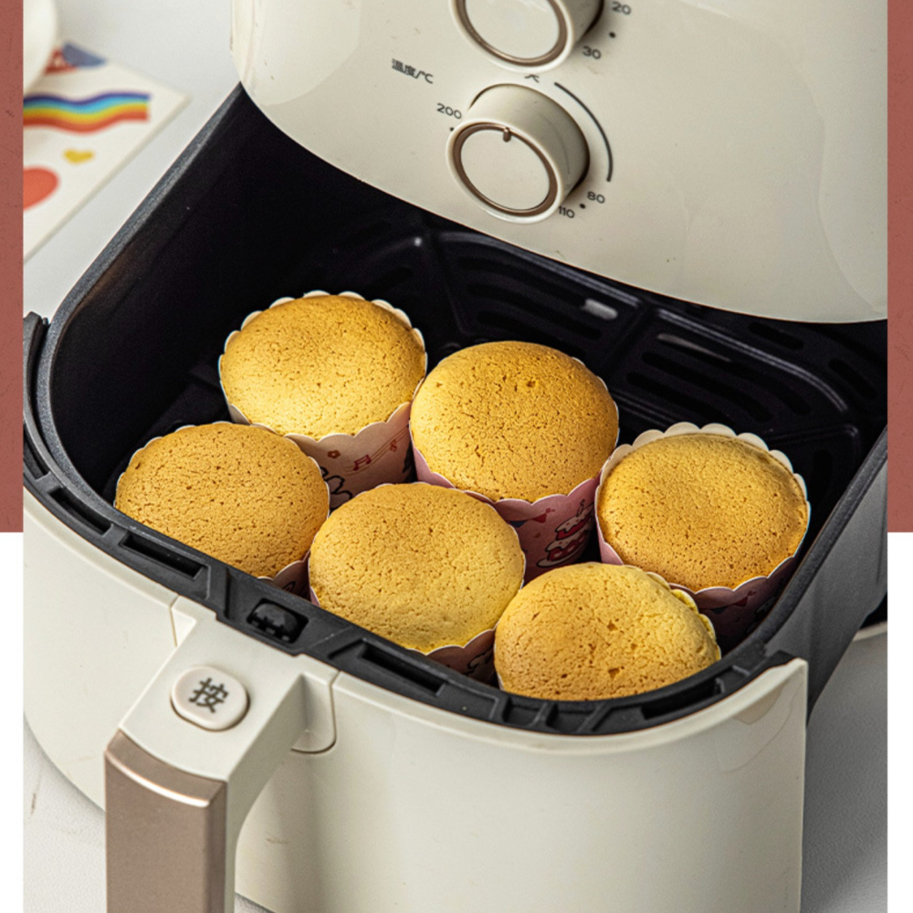 ◎50只入◎快樂小狗蒸烤兩用紙杯/氣炸鍋烤箱專用一次性紙杯/杯子蛋糕紙托/耐高溫烘焙包裝杯-細節圖6