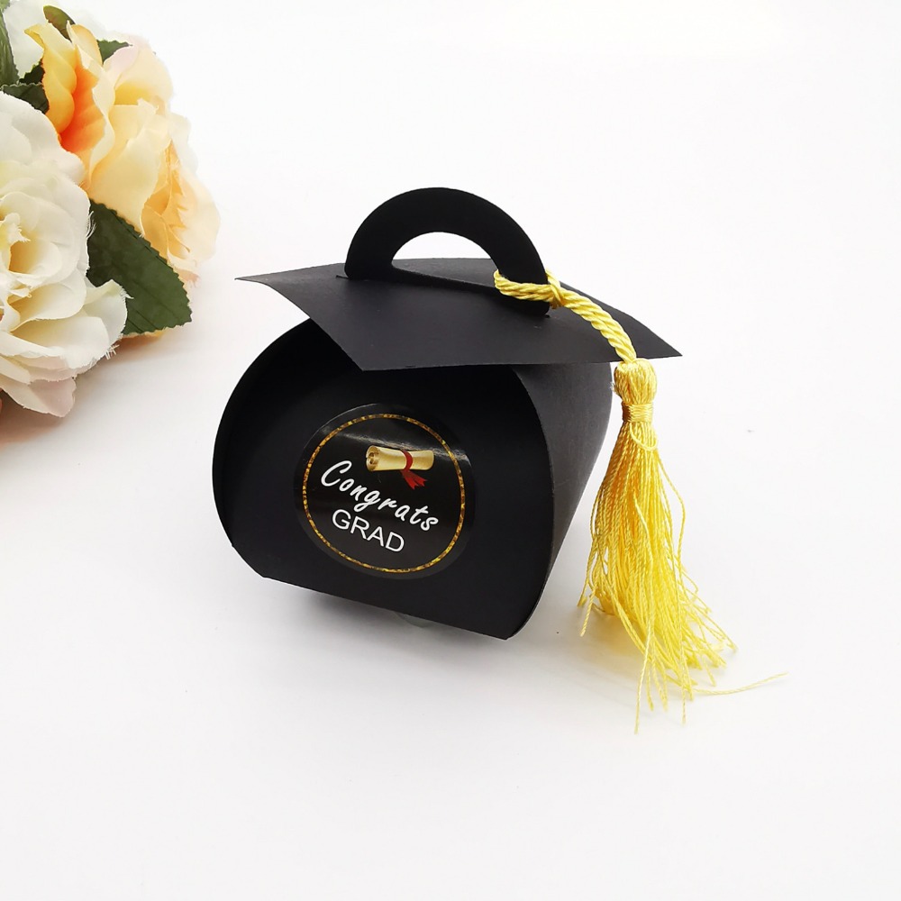 ◎5入◎畢業慶祝派對禮物盒/博士帽糖果盒/畢業季慶典學士帽喜糖盒子/巧克力牛軋糖包裝紙盒/烘焙西點婚慶包裝盒-規格圖5