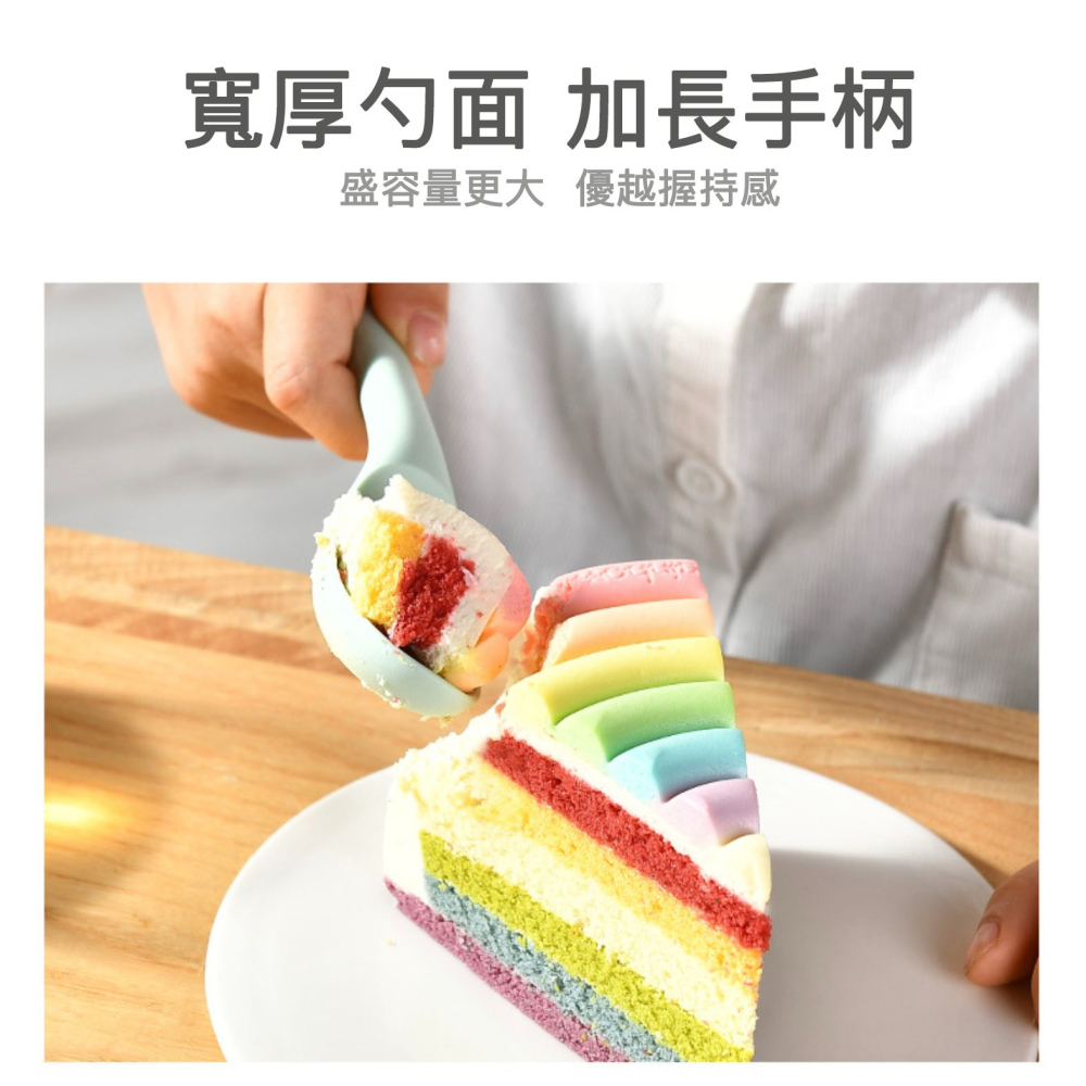 一體成型矽膠湯匙/湯勺/沙拉匙/攪拌匙/廚房餐具/兒童輔食餐匙/小密勺-細節圖4