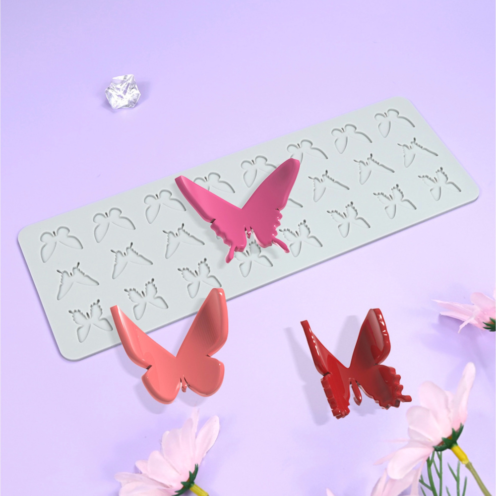 多款蝴蝶翻糖蕾絲墊/翻糖蛋糕矽膠模/DIY巧克力創意裝飾/烘焙模具/分子料理西餐脆片模具/翻糖矽膠裝飾模具-細節圖2