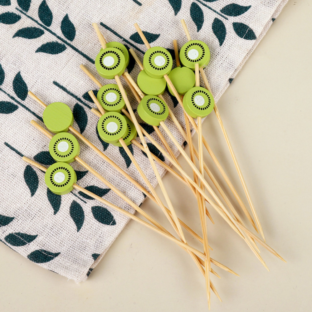 ◎20支◎木質多款水果造型冰糖葫蘆竹籤/一次性漢堡造型水果籤/家庭親子DIY烘焙製作工具/派對雞尾酒籤-細節圖3