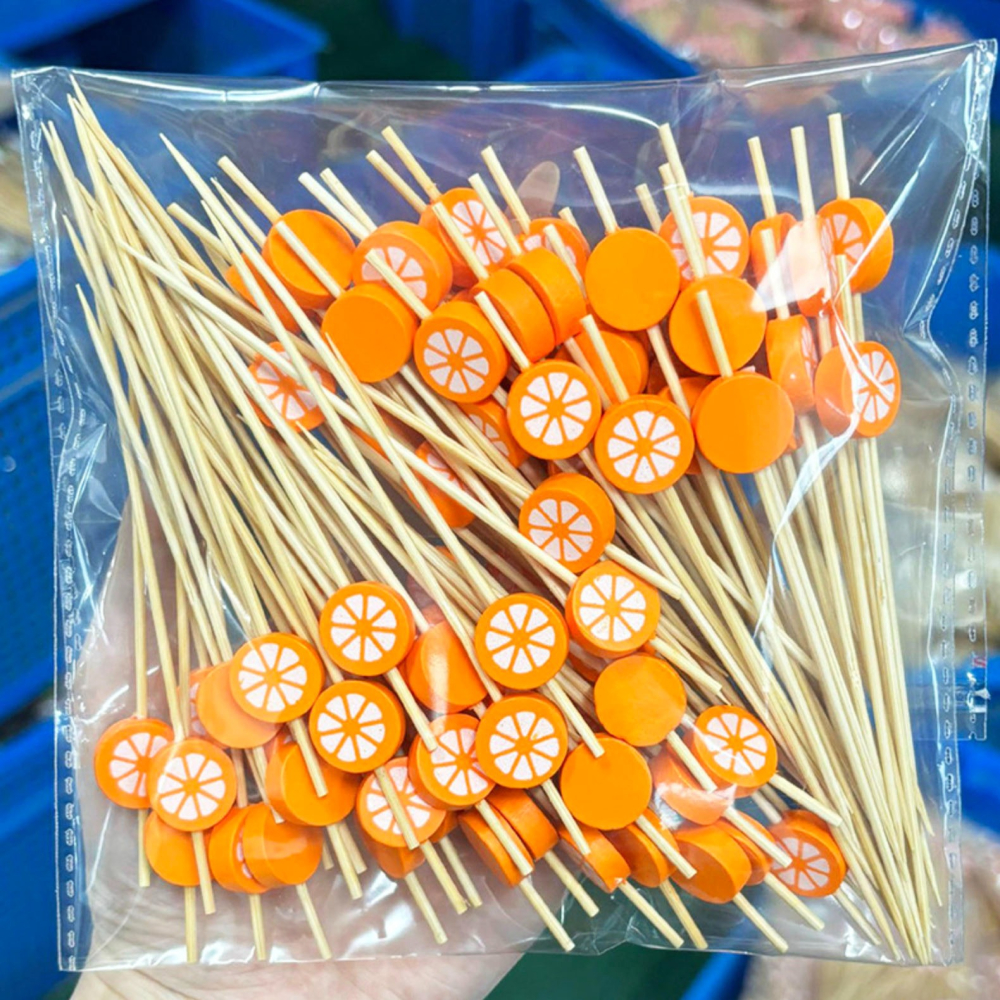 ◎20支◎木質多款水果造型冰糖葫蘆竹籤/一次性漢堡造型水果籤/家庭親子DIY烘焙製作工具/派對雞尾酒籤-細節圖6
