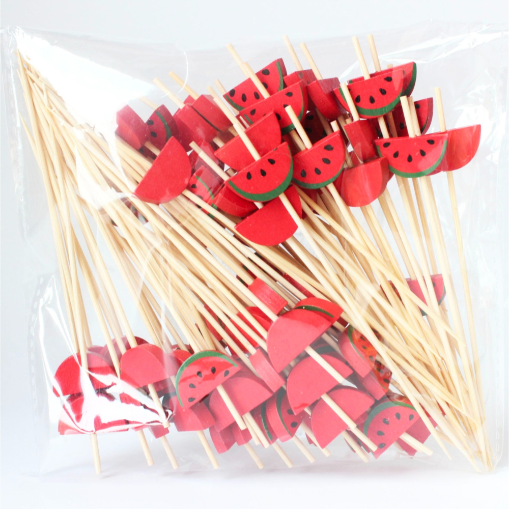 ◎20支◎木質多款水果造型冰糖葫蘆竹籤/一次性漢堡造型水果籤/家庭親子DIY烘焙製作工具/派對雞尾酒籤-細節圖9