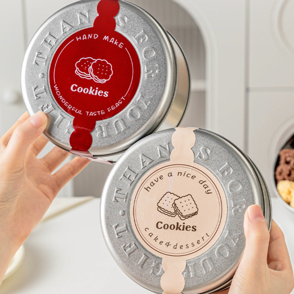 ◎5張=共10枚貼◎手繪cookies手錶型雙色長條封口貼紙/烘焙包裝貼紙/曲奇鐵罐封口貼/餅乾糖果貼紙/食品禮盒裝飾貼-細節圖4
