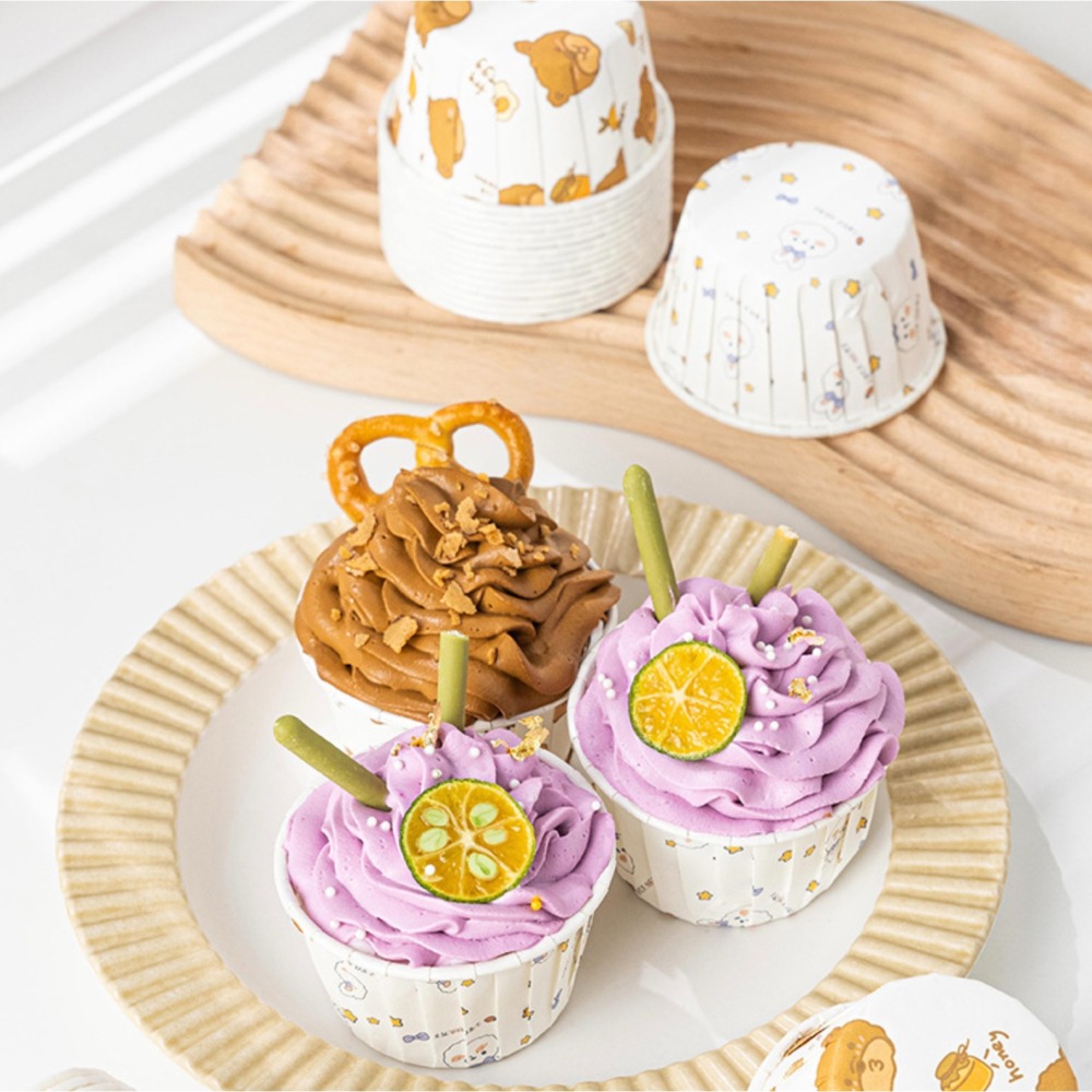 ◎50只入◎兒童節卡通捲邊蛋糕紙杯/馬芬烘焙紙杯/機制高溫瑪芬紙杯/戚風杯子蛋糕捲口紙杯/家用防油耐高溫麵包點心紙托-細節圖4