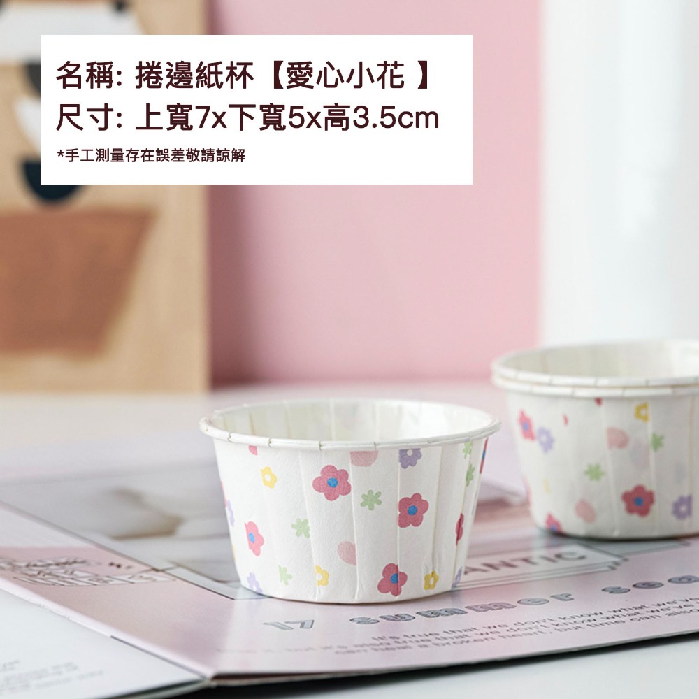 ◎50只入◎兒童節卡通捲邊蛋糕紙杯/馬芬烘焙紙杯/機制高溫瑪芬紙杯/戚風杯子蛋糕捲口紙杯/家用防油耐高溫麵包點心紙托-規格圖10