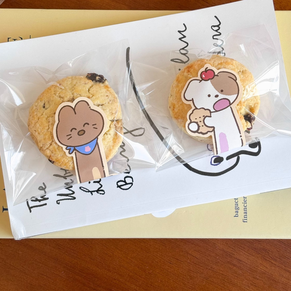 ◎3張=18枚◎可愛小動物長條封口貼紙/烘焙禮盒包裝貼/餅乾袋貼紙/烘焙包裝盒封口貼/不乾膠標籤貼紙/長條狀不乾膠封口貼-細節圖3