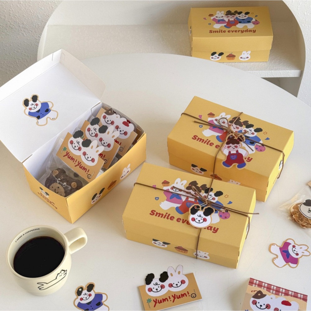 ◎2入◎Goodfriend奶黃小盒翻蓋包裝盒/司康烘焙餅乾禮盒/烘焙禮盒牛軋糖曲奇餅乾盒子/點心雪花酥糖果包裝空盒-細節圖5