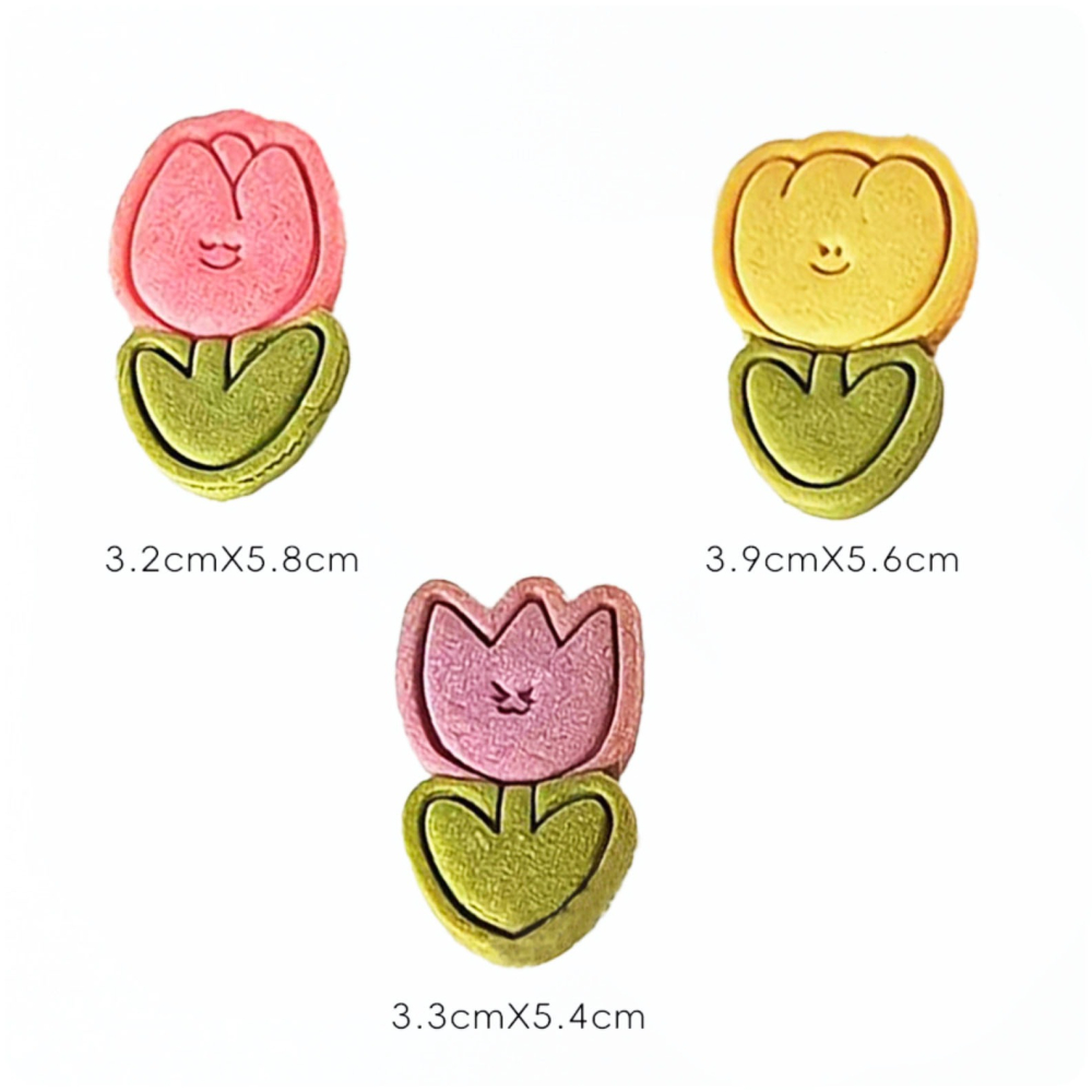 ◎3件套◎3D列印卡通笑臉鬱金香塑料餅乾模具/表情花朵餅乾模具/饅頭飯糰模具/3D列印按壓式曲奇餅乾模-細節圖7