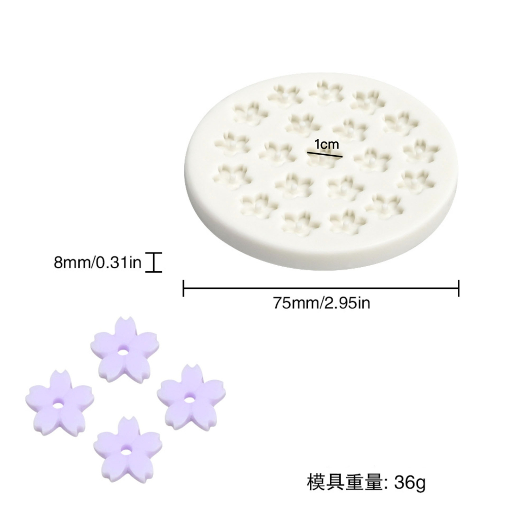◎20連◎迷你櫻花液態矽膠模具/櫻花翻糖液體矽膠模/DIY花朵香薰石膏模具/手工皂模/創意巧克力矽膠模具-細節圖3