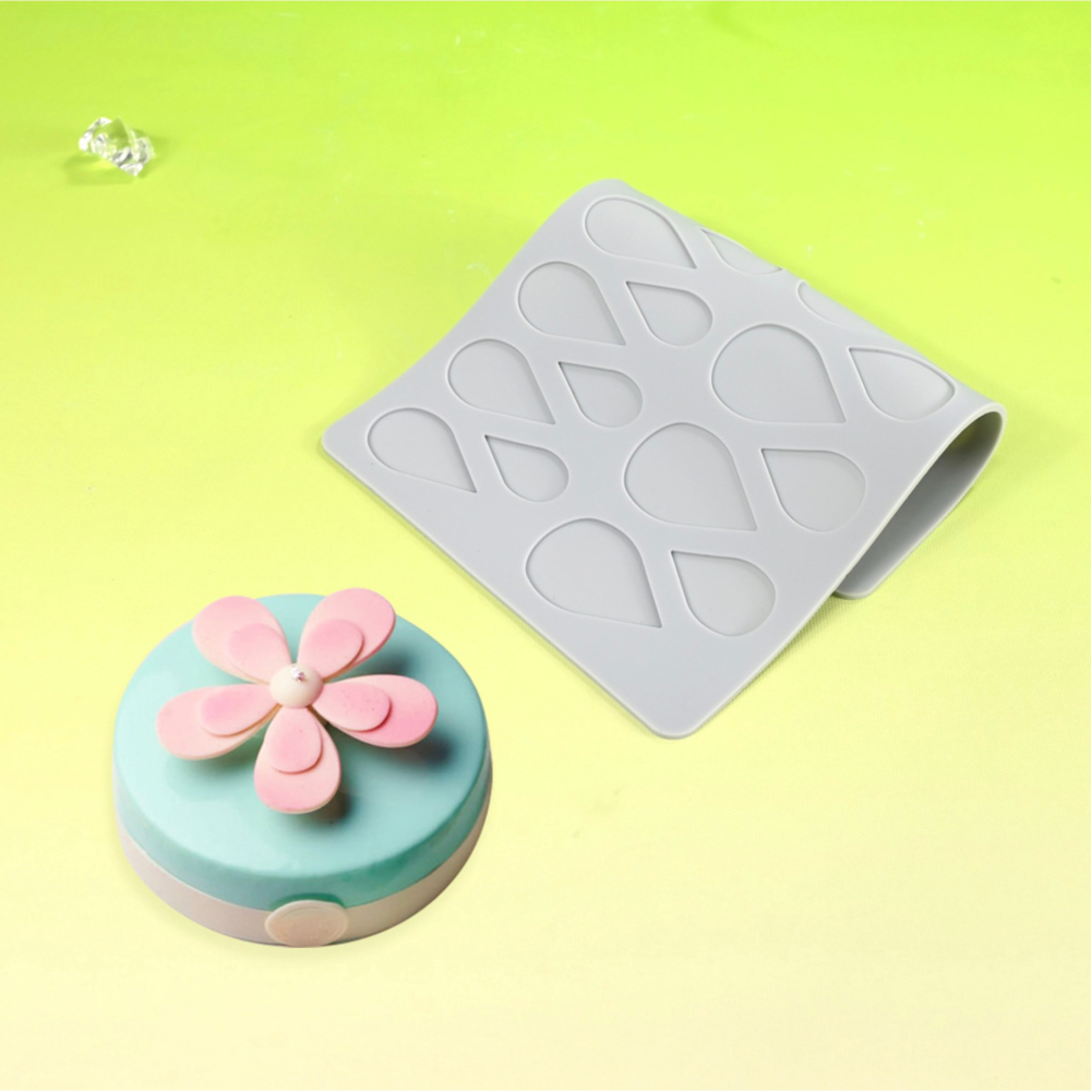◎24連◎水滴翻糖蕾絲墊/大小花瓣翻糖蛋糕矽膠模/diy巧克力創意裝飾/烘焙模具/烘焙裝飾分子料理印花模/西點脆片裝飾-細節圖3