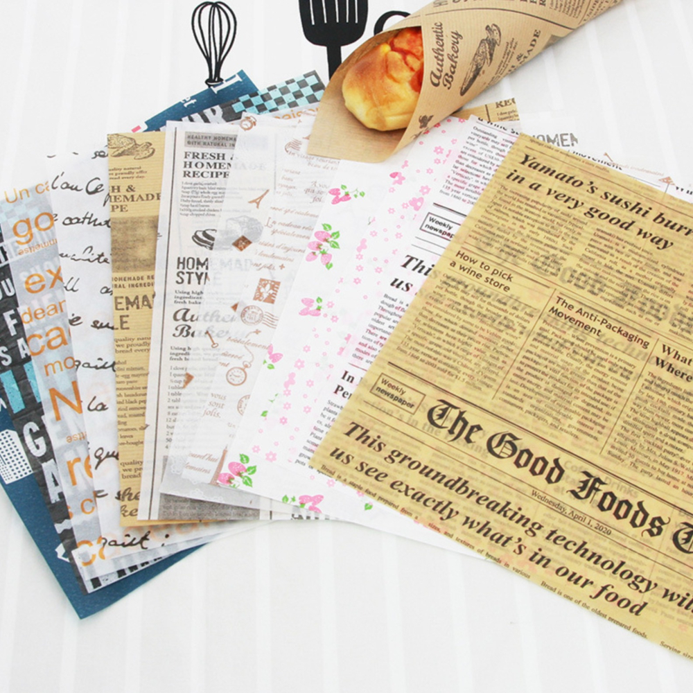 ◎20張/包◎25x25cm食品級三明治披薩吸油紙/一次性飯糰漢堡食品包裝紙/高品質烘焙專用包裝油紙/餐具托盤防油墊-細節圖3