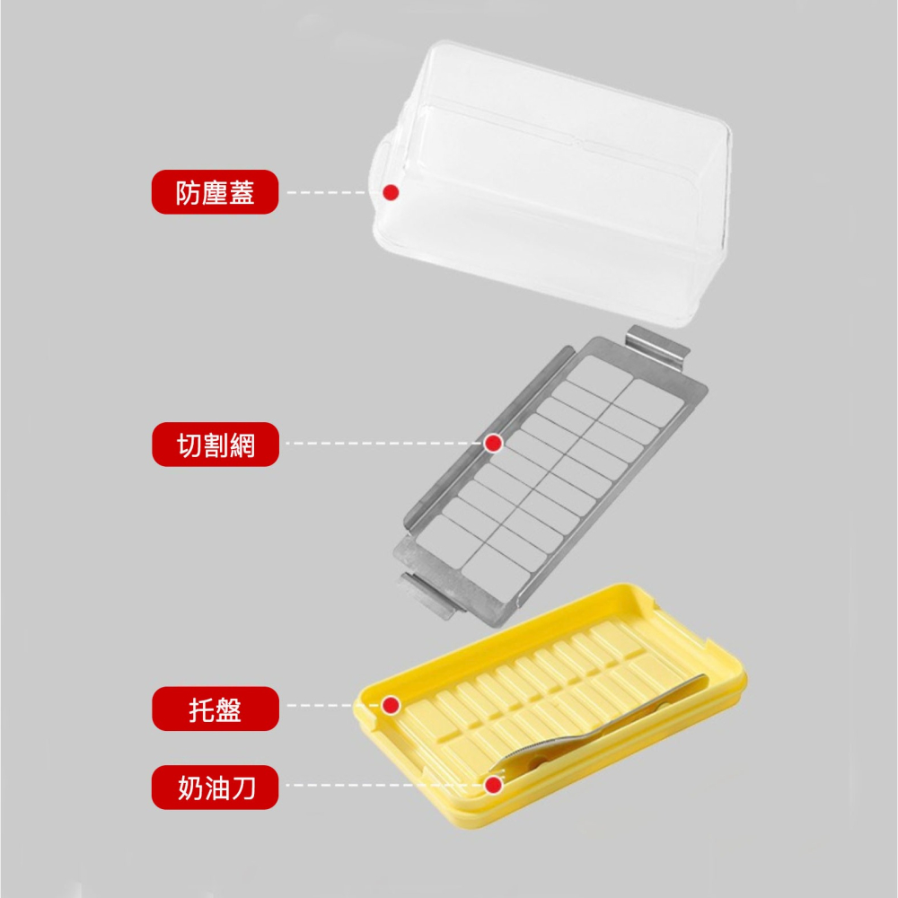 304不鏽鋼奶油起司分割保鮮盒/透明帶蓋起司奶油切塊盒/冰箱冷凍起司起司片奶油乳酪切塊器/奶油分裝保鮮收納盒-細節圖8